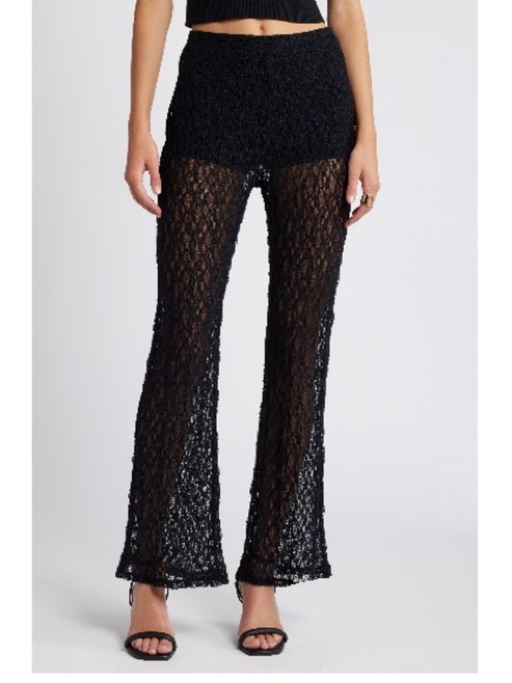 Open Edit by Nordstrom NWOT Black Lace Pants Size S